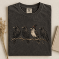 3 Crows 1 Odd Bird Shirt, Vintage Gothic Crow T-Shirt, Witchy Bird Lover Tee B-00185