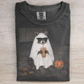 GHOST RACCOON COFFEE SHIRT, FUNNY HALLOWEEN ICED COFFEE T-SHIRT TR-00307