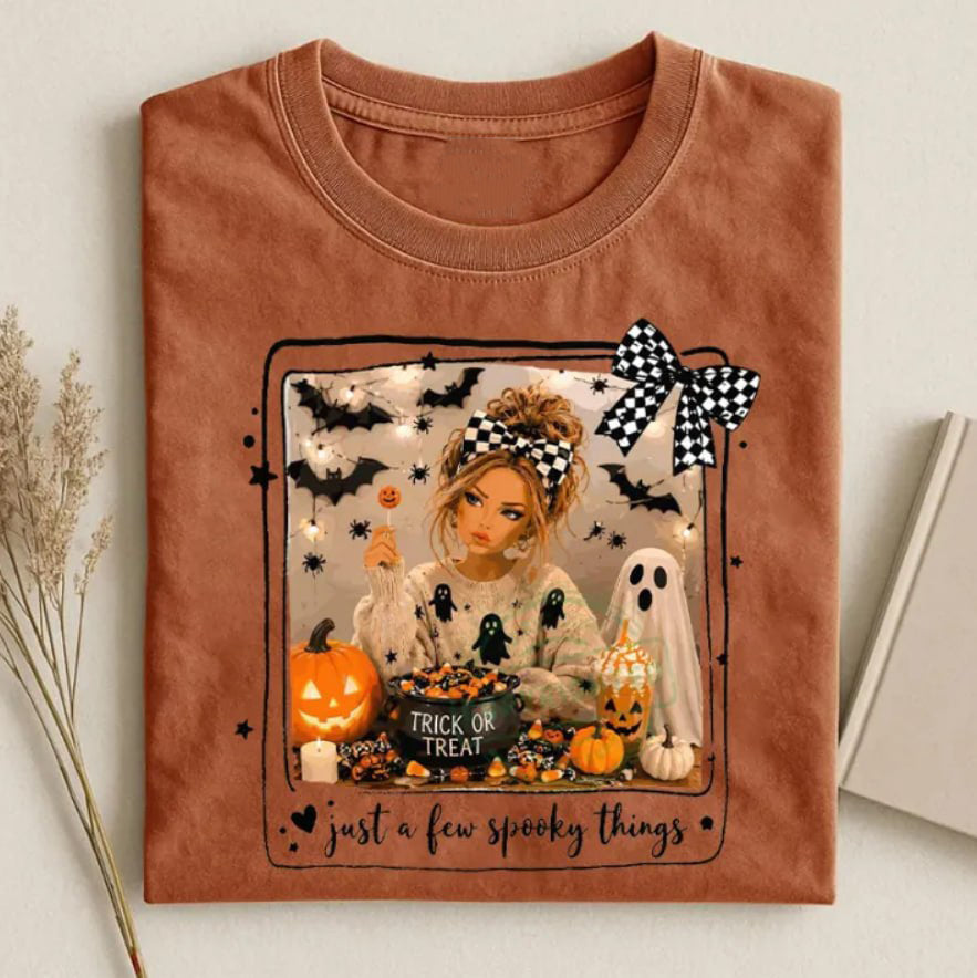 JUST A FEW SPOOKY THINGS FUNNY DOLL T-SHIRT TR-00300