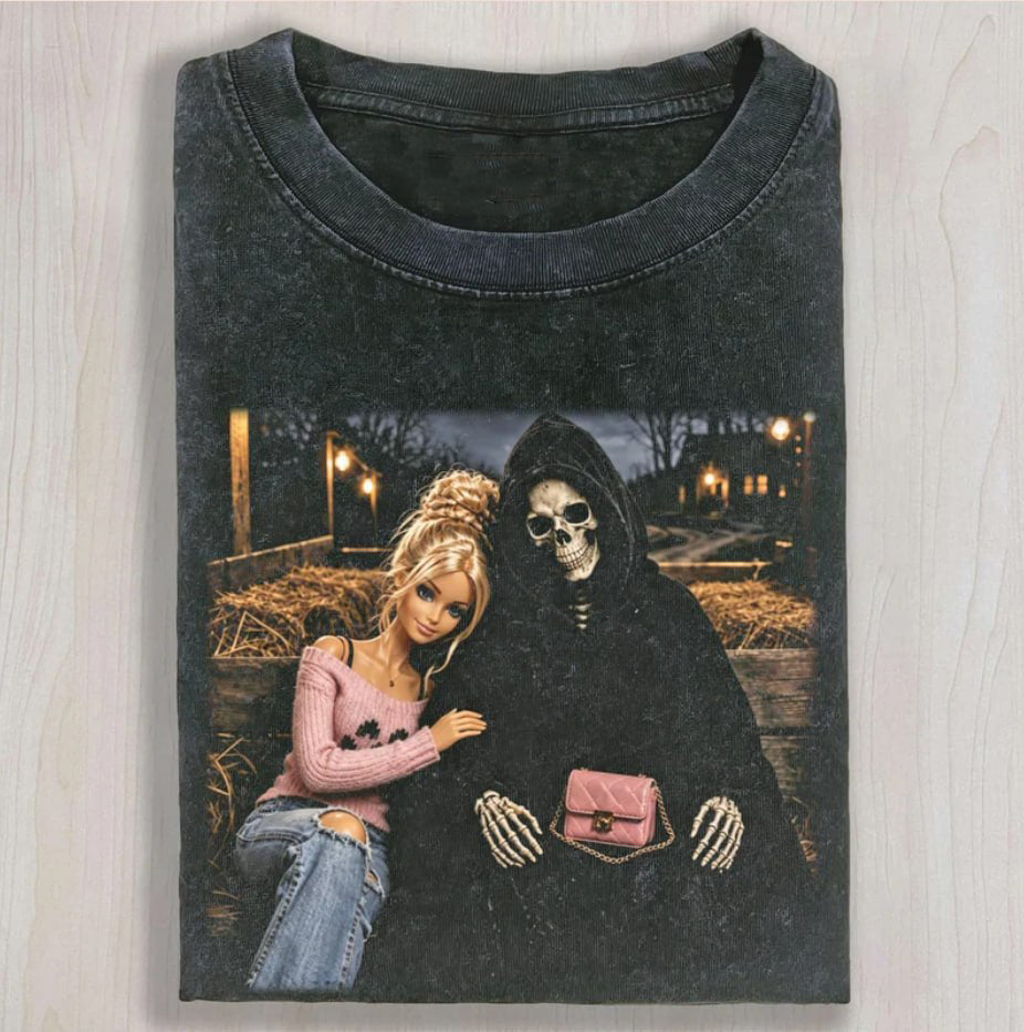 DOLL GIRL GRIM REAPER HALLOWEEN UNISEX T-SHIRT TR-00294
