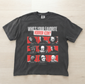 WHO IS YOUR FAVORITE HORROR ICON GRAPHIC SHIRT, RETRO HALLOWEEN MOVIE CHARACTERS TEE MC-0122